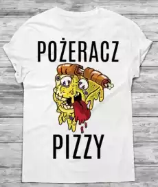 męska koszulka z pizzą Odzież obuwie dodatki Odzież męska Koszulki męskie