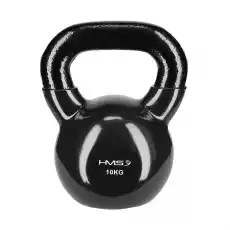 Hantla winylowa żeliwna kettlebell czarna 10 kg HMS Sport i rekreacja Siłownia i fitness Obciążenia