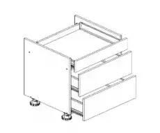 Szafka dolna pod płytę grzewczą 90 cm 3 szuflady Denis Dom i ogród Meble Kuchnia i jadalnia Pozostałe meble kuchenne