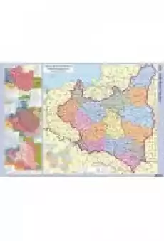 Mapa POLSKI historyczna plansza edukacyjna na ścianę i biurko Książki Literatura podróżnicza