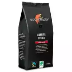 Mount Hagen Kawa ziarnista Arabica 100 crema fair trade 1 kg Bio Artykuły Spożywcze Kawa