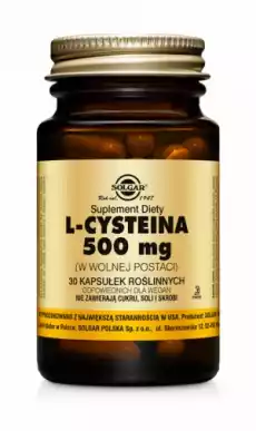 LCysteina 500 mg 30 kaps Sport i rekreacja Odżywki i suplementy