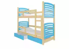 Łóżko piętrowe Bosman z dwoma materacami szufladami i barierkami w kolorze sosna kolor dodatkowy Dla dziecka Pokoik dziecięcy Meble dziecięce i akcesoria