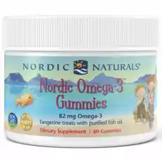 Nordic Naturals Omega 3 82mg smak mandarynkowy 60 żelek Sport i rekreacja Odżywki i suplementy