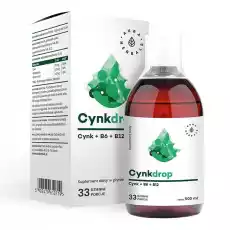 Aura Herbals Cynkdrop Cynk B6 B12 w płynie 500ml Sport i rekreacja Odżywki i suplementy Witaminy i minerały