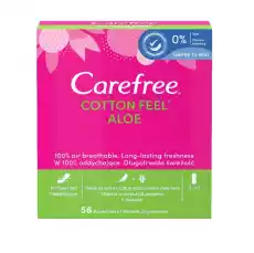 Carefree Cotton Feel Normal wkładki higieniczne zapach aloesowy 56szt Zdrowie i uroda Kosmetyki i akcesoria Pielęgnacja ciała Higiena intymna Środki higieniczne