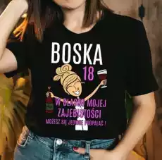 damska koszulka na 18 urodziny boska 18 w blasku dla blondynki Odzież obuwie dodatki Odzież damska Tshirty i koszulki damskie