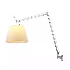 Artemide Lampa ścienna kinkiet Tolomeo Mega srebrnobeżowy śr 42 cm Dom i ogród Wyposażenie wnętrz Oświetlenie Lampy ścienne