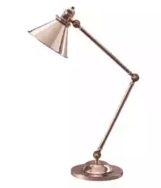 Lampa Stołowa Provence Miedź 28x22x66cm Dom i ogród Wyposażenie wnętrz Oświetlenie Lampy stołowe