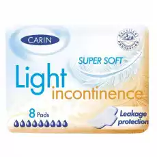 Light Incontinence wkładki na nietrzymanie moczu Super Soft 8szt Zdrowie i uroda Kosmetyki i akcesoria Pielęgnacja ciała Higiena intymna Środki higieniczne