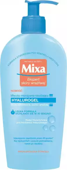 Mixa Body mleczko intensywnie nawilżające hyalurogel 400ml Zdrowie i uroda Kosmetyki i akcesoria Pielęgnacja ciała Balsamy mleczka peelingi do ciała