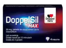 DoppelSil Max 50mg x 4 tabletki do rozgryzania i żucia Zdrowie i uroda Zdrowie Leki Leki na potencję