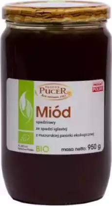 Miód spadziowy ze spadzi iglastej BIO 950 g Pucer Artykuły Spożywcze Miód