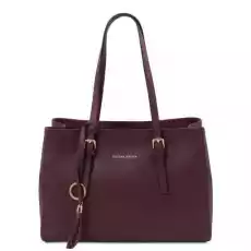 Tuscany Leather TL Bag skórzana torba z regulowanym paskiem kolor Bordeaux TL142037 Odzież obuwie dodatki Galanteria i dodatki Torebki damskie