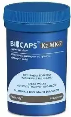 Formeds Bicaps Witamina K2 Mk7 200 60 k odporność Zdrowie i uroda