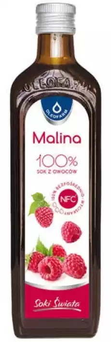 Malina 100 Sok z malin 490ml Zdrowie i uroda Zdrowie Witaminy minerały suplementy diety