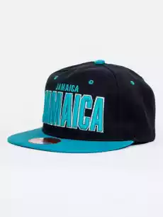 Czapka Z Daszkiem Snapback CzarnoTurkusowa Royal Blue Jamaica Odzież obuwie dodatki Galanteria i dodatki Nakrycia głowy Czapki z daszkiem