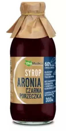 Ekamedica Syrop Aronia Czarna porzeczka 300Ml Artykuły Spożywcze Syropy