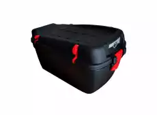 Kufer na bagażnik CARGO duży czarnyuchwyty czerwone Sport i rekreacja Rowery i akcesoria Akcesoria rowerowe Bagażniki rowerowe