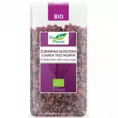 Żurawina Słodzona Cukrem Trzcinowym Bio 400 g Bio Planet Artykuły Spożywcze