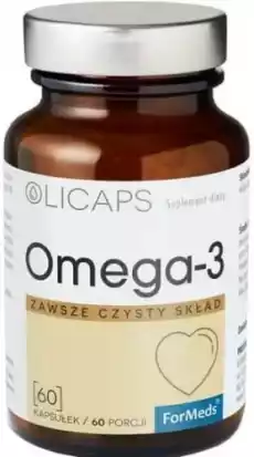 Omega 3 EPA DHA 60 porcji 60 kapsułek Olicaps ForMeds Artykuły Spożywcze Produkty dietetyczne Suplementy