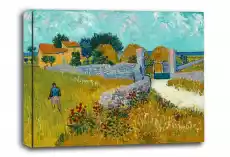 Farmhouse in Provence Vincent van Gogh obraz na płótnie Wymiar do wyboru 30x20 cm Dom i ogród Wyposażenie wnętrz Dekoracja Obrazy Ramy Fototapety