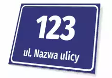 Tabliczka adresowa z ulicą i numerem domu Biuro i firma Odzież obuwie i inne artykuły BHP Instrukcje i znaki BHP