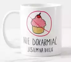 kubek nie dokarmiać jestem na diecie Dom i ogród Wyposażenie kuchni Naczynia kuchenne Kubki