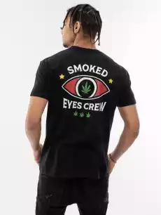 Koszulka Z Krótkim Rękawem Kush Smoked Eyes Crew Czarna Odzież obuwie dodatki Odzież męska Koszulki męskie