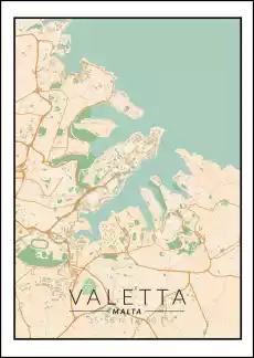 Valetta mapa kolorowa plakat Wymiar do wyboru 20x30 cm Dom i ogród Wyposażenie wnętrz Dekoracja Obrazy i plakaty