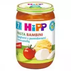 Hipp Pasta Bambini Spaghetti z pomidorami i mozzarellą po 7 miesiącu zestaw 6 x 220 g Bio Dla dziecka Akcesoria dla dzieci Karmienie dziecka