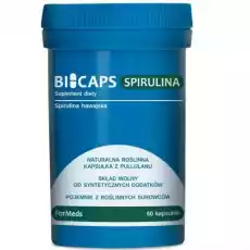 Bicaps Spirulina hawajska 530mg 60 porcji 60 kapsułek ForMeds Artykuły Spożywcze Produkty dietetyczne Suplementy