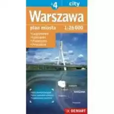 Plan miasta Warszawa 4 126 000 DEMART Książki Literatura podróżnicza