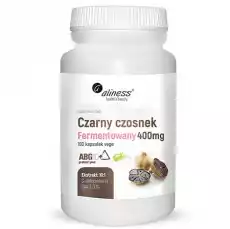 ALINESS CZARNY CZOSNEK FERMENTOWANY 400MG 100 KAPSUŁEK VEGE Zdrowie i uroda Zdrowie Witaminy minerały suplementy diety