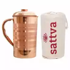 Sattva Dzbanek miedziany w paski Stripe Jug 1250ml Dom i ogród Meble Kuchnia i jadalnia