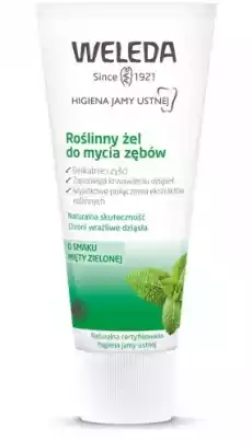 ŻEL ROŚLINNY DO MYCIA ZĘBÓW BEZ FLUORU O SMAKU MIĘTY ZIELONEJ ECO 75 ml WELEDA Zdrowie i uroda Kosmetyki i akcesoria Pielęgnacja twarzy