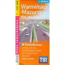 WarmińskoMazurskie dla zawodowców Mapa samochodowa TIR w skali 1 250 000 Książki Literatura podróżnicza