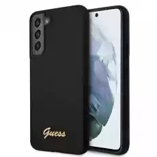 Guess GUHCS22MLSLMGBK S22 S906 czarnyblack hardcase Silicone Script Metal Logo Telefony i akcesoria Akcesoria telefoniczne Etui