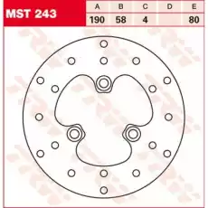 TRW Tarcza hamulcowa TRW MST243 HONDA DERBI HUSSAR Motoryzacja Sporty Motorowe Układy Hamulcowe