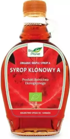 SYROP KLONOWY A BIO 250 ml BIO PLANET Artykuły Spożywcze Słodziki i zamienniki cukru