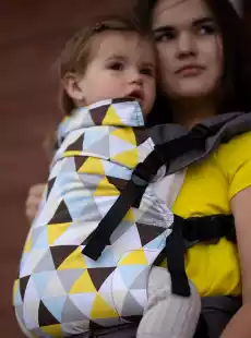 Nosidełko Multi Grow Yellow Triangles 100 bawełna Dla dziecka Akcesoria dla dzieci Nosidełka i chusty