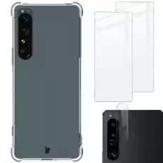 Etui 2x szkło obiektyw Bizon Case Clear Pack do Sony Xperia 1 IV przezroczyste Telefony i akcesoria Akcesoria telefoniczne Obudowy do telefonów