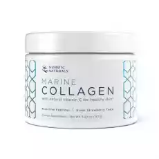 Nordic Naturals Marine Collagen naturalny kolagen z bioaktywnymi peptydami w proszku 150g o smaku truskawkowym Sport i rekreacja Odżywki i suplementy