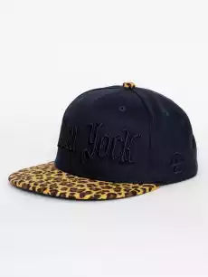 Czapka Z Daszkiem Snapback Granatowa Royal Blue New York Leopard Pattern Odzież obuwie dodatki Galanteria i dodatki Nakrycia głowy Czapki z daszkiem