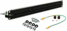 PATCH PANEL UTP CAT5E 24 PORTY PGF5EUTP24B5 GETFORT Komputery Urządzenia sieciowe Akcesoria do urządzeń sieciowych