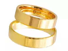 Obrączka z żółtego złota ŁK03k Biżuteria i zegarki Wyroby jubilerskie Obrączki ślubne