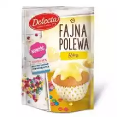 Delecta Fajna polewa żółta do dekoracji wypieków 80 g Artykuły Spożywcze Produkty sypkie