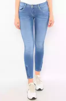 Jeansy damskie Pepe Jeans PL203940MF78 LOLA ZIP Niebieskie Odzież obuwie dodatki Odzież damska Spodnie damskie Jeansy damskie