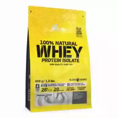 Olimp 100 Natural Whey Protein Isolate 600g Sport i rekreacja Odżywki i suplementy