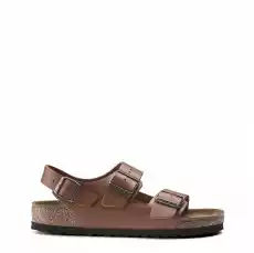 Klapki marki Birkenstock model MILANO kolor Brązowy Obuwie uniwersalne Sezon WiosnaLato Odzież obuwie dodatki Obuwie męskie